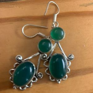 Green Gemstone Earrings